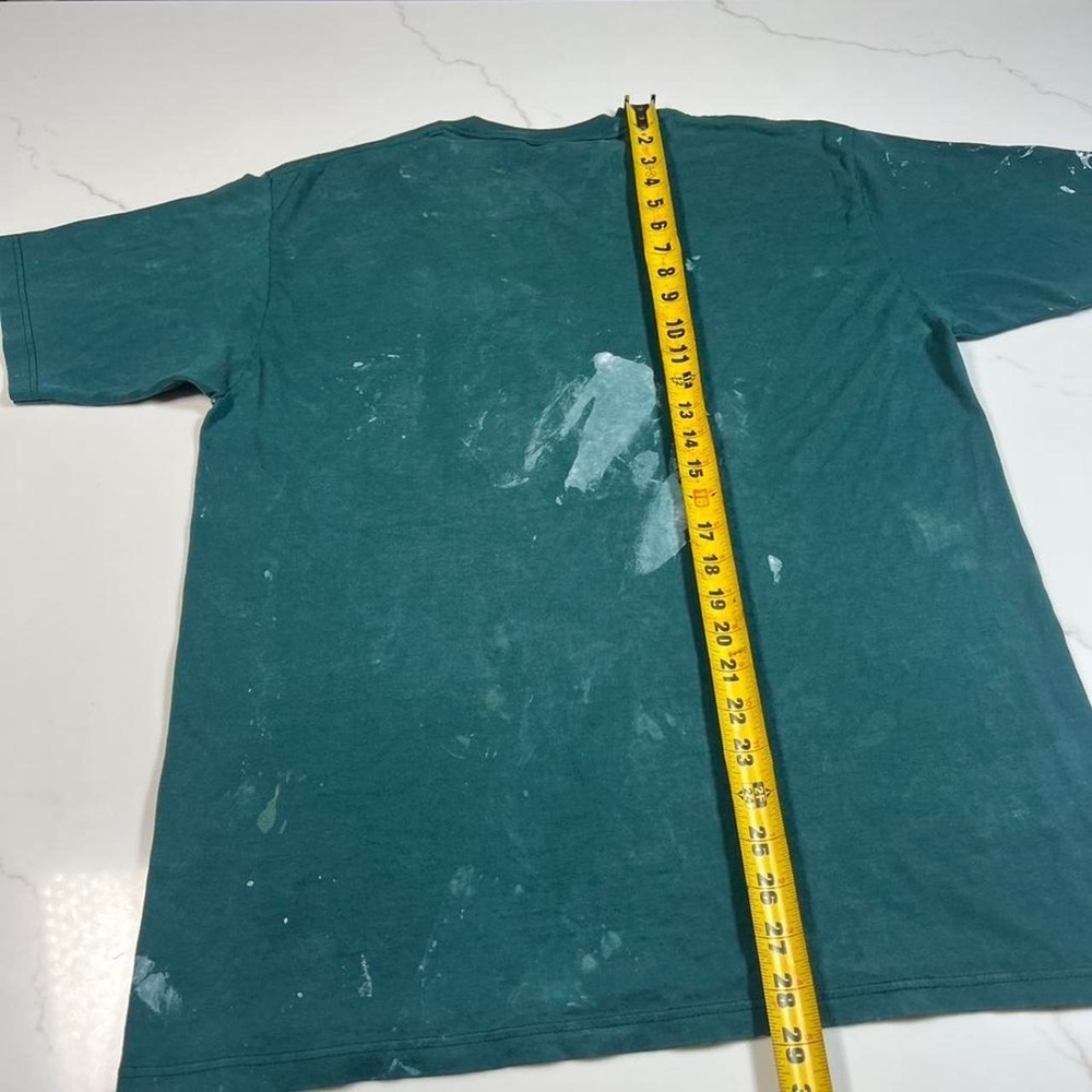 90s  Taz Graphic Tee Mens Large Green Distressed Daytona Beach Florida - Picture 3 of 5